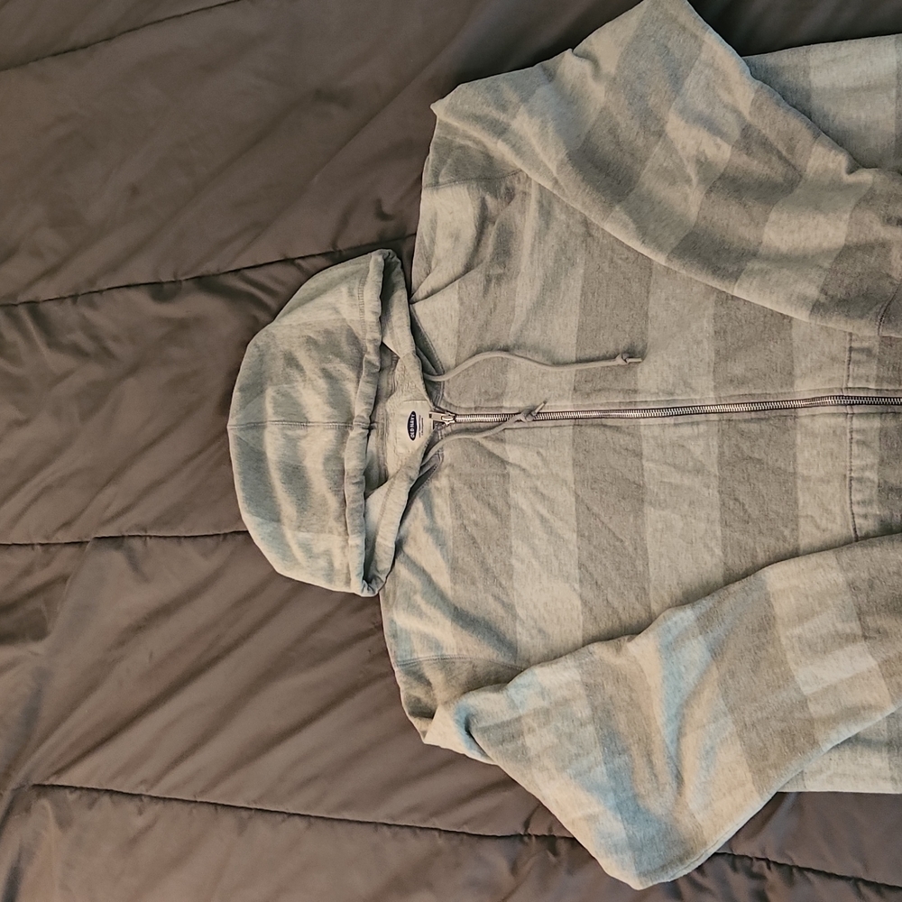 Old Navy Striped Zip Up Hoodie